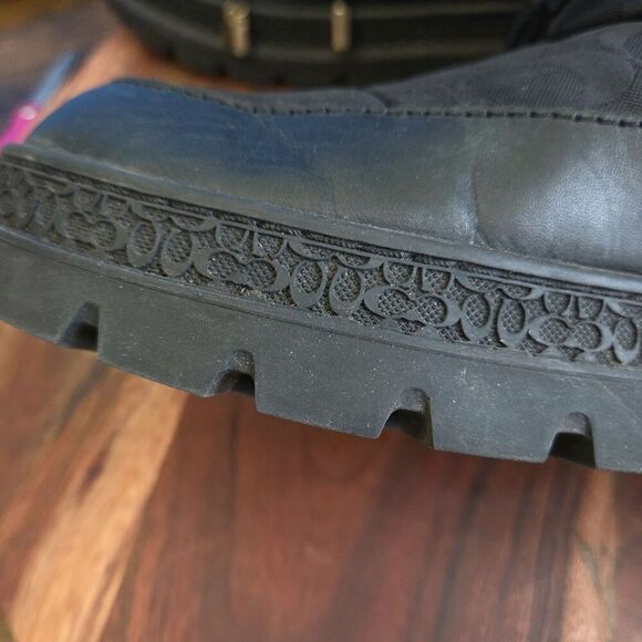 COACH Kailee Shearling Lined Cold Weather Boots Black Women's 7.5 MSRP $325 - Picture 9 of 13